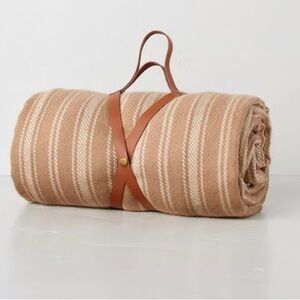 ‼️RARE‼️🎸HEARTH & HAND🎸🔥NWT🔥Engineered Stripes Woven Throw Blanket